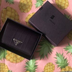 ‼️Sold ‼️Prada trifold nylon deep purple wallet